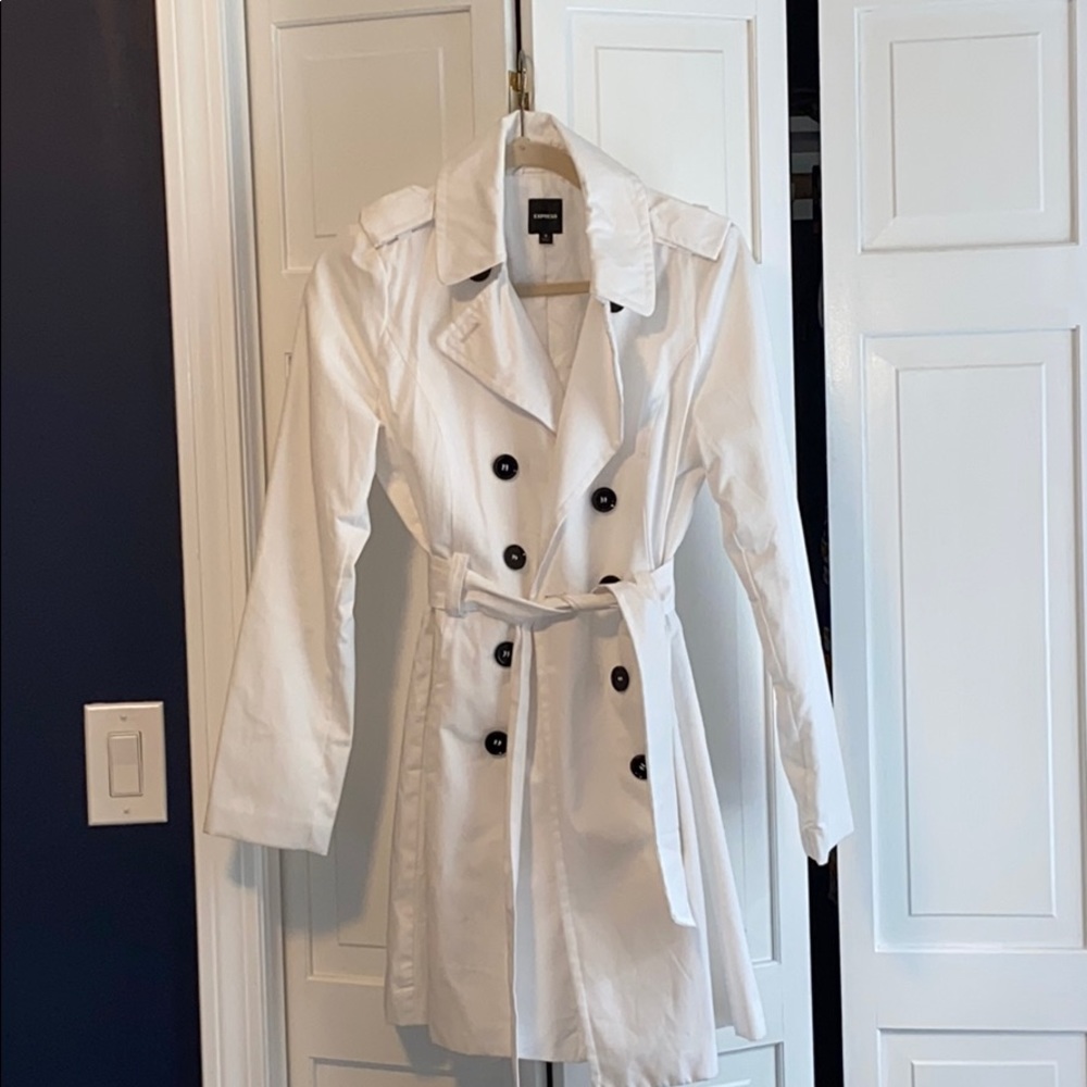 Express white summer trench coat